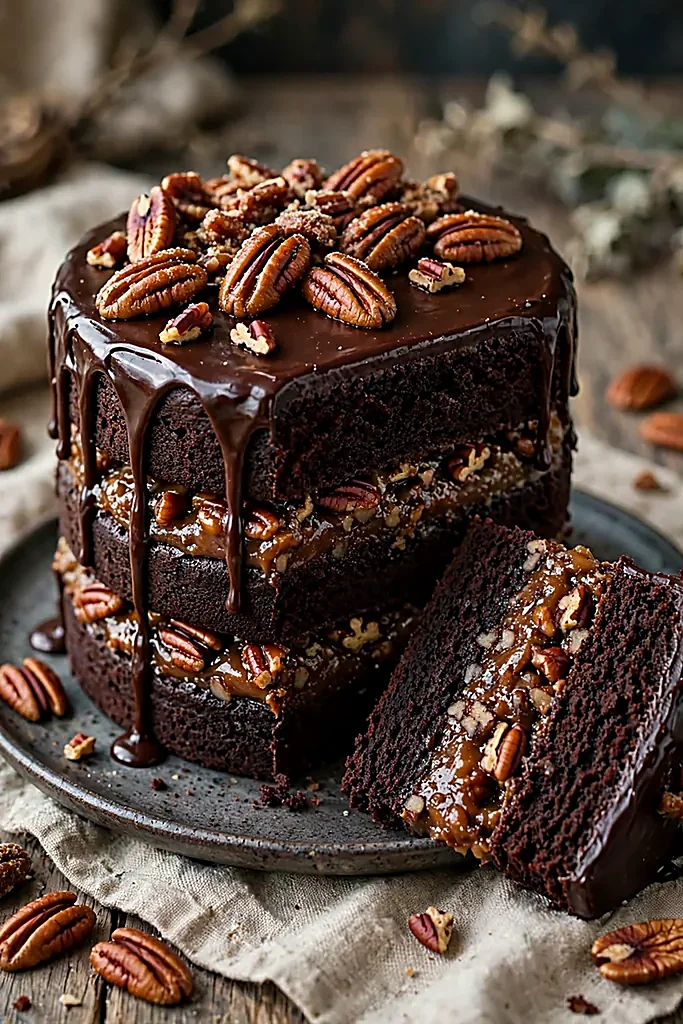 chocolate-pecan-pie-cake