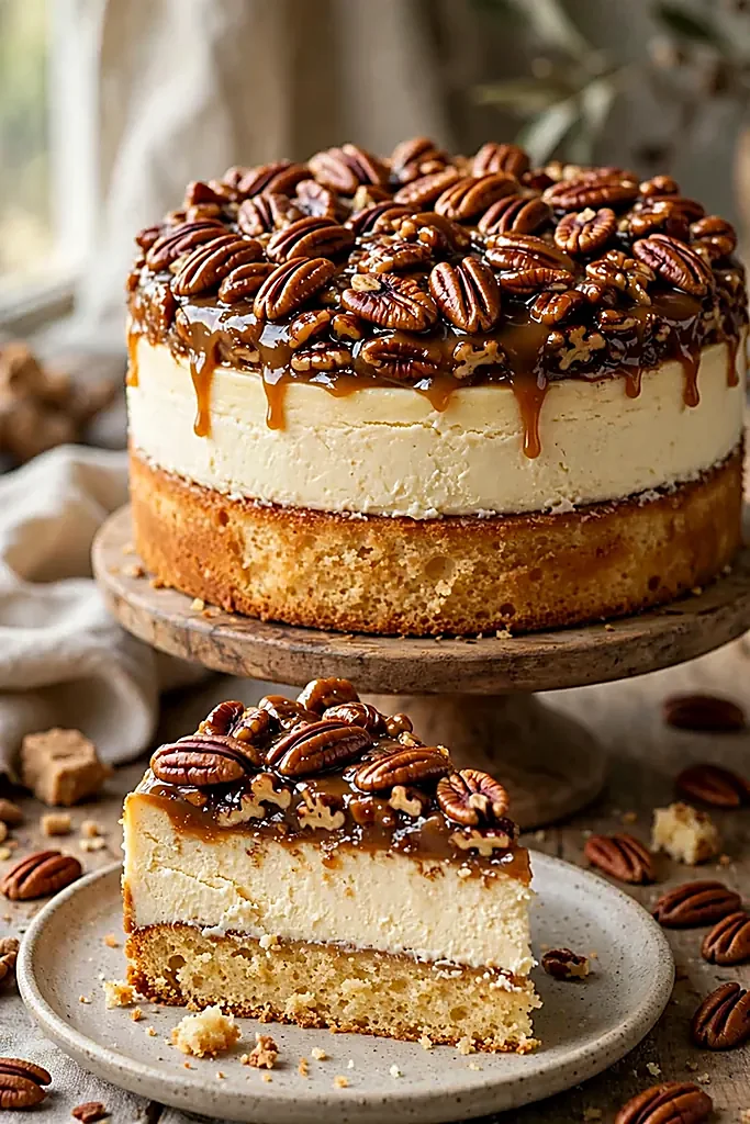 pecan-pie-cheesecake-cake