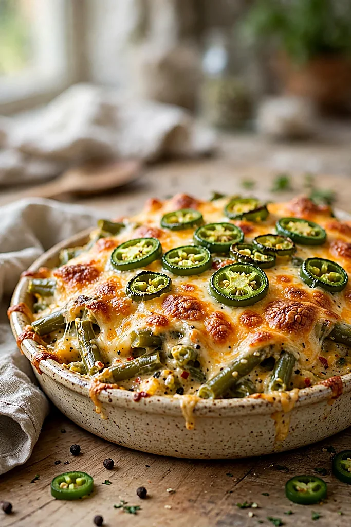 spicy-pepper-jack-green-bean-casserole