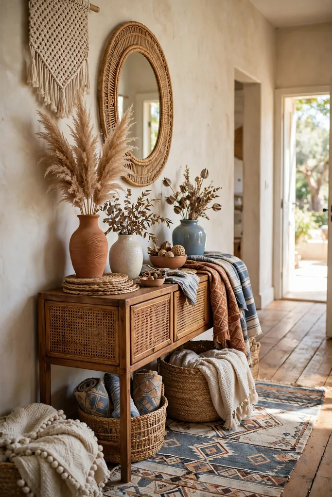 -a-boho-console-layered-with-pattern-and-texture