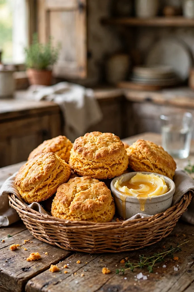 Sweet Potato Biscuits with Honey Butter