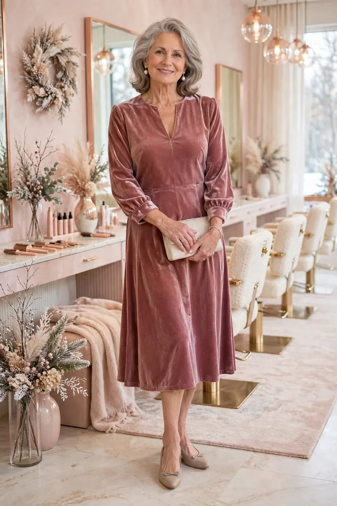 -a-dusty-rose-dress-with-a-gentle-split-neck
