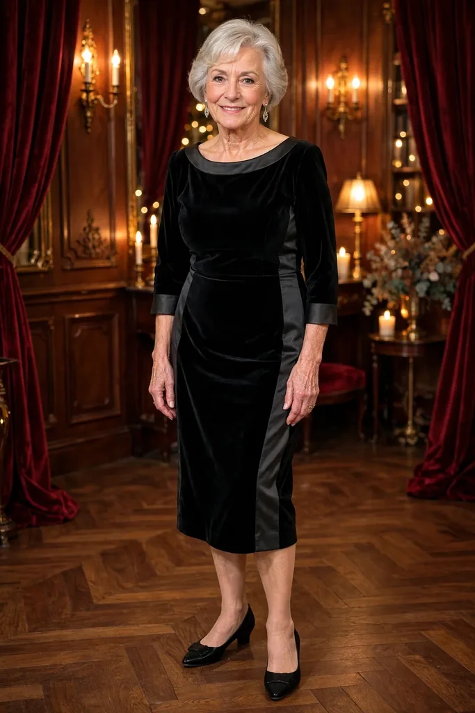 -a-black-dress-pairing-velvet-with-smooth-satin-panels