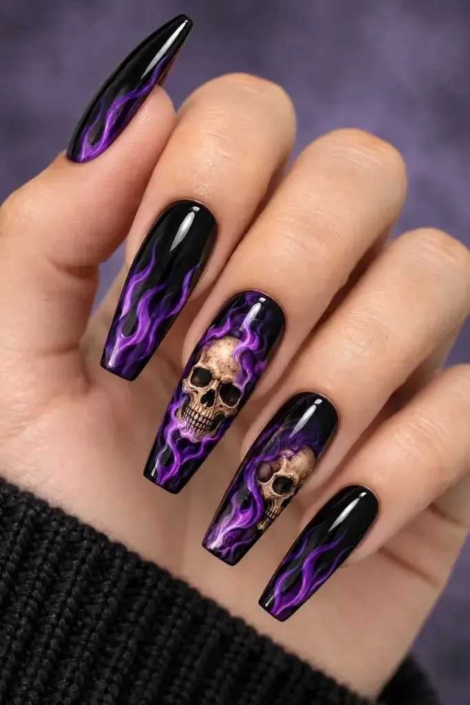 -flaming-skull-accent-set