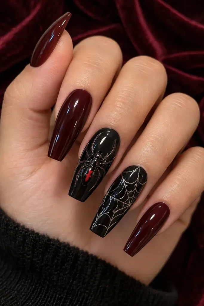 black-widow-statement-nail