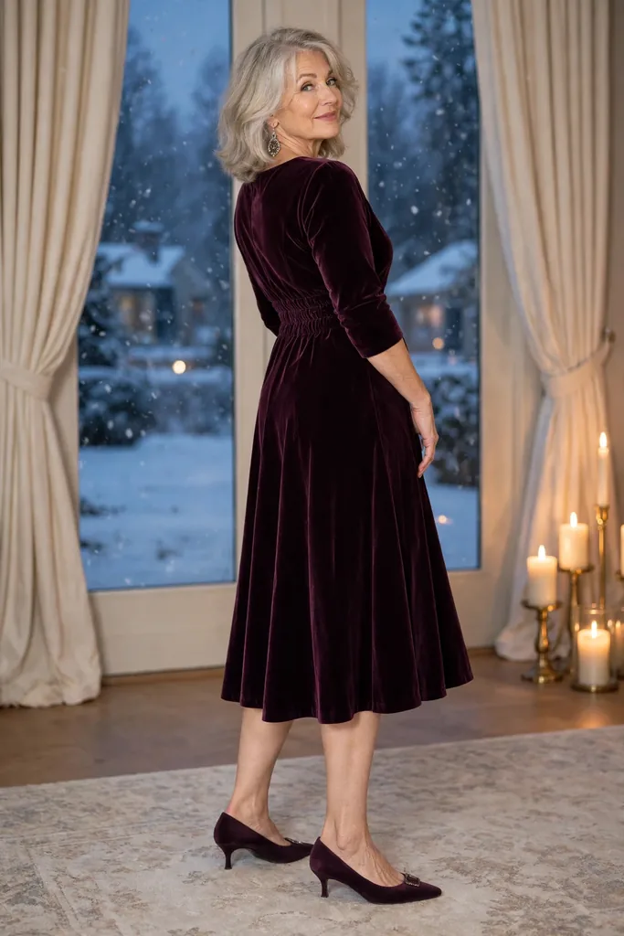 a-midnight-plum-midi-with-a-flexible-shirred-back