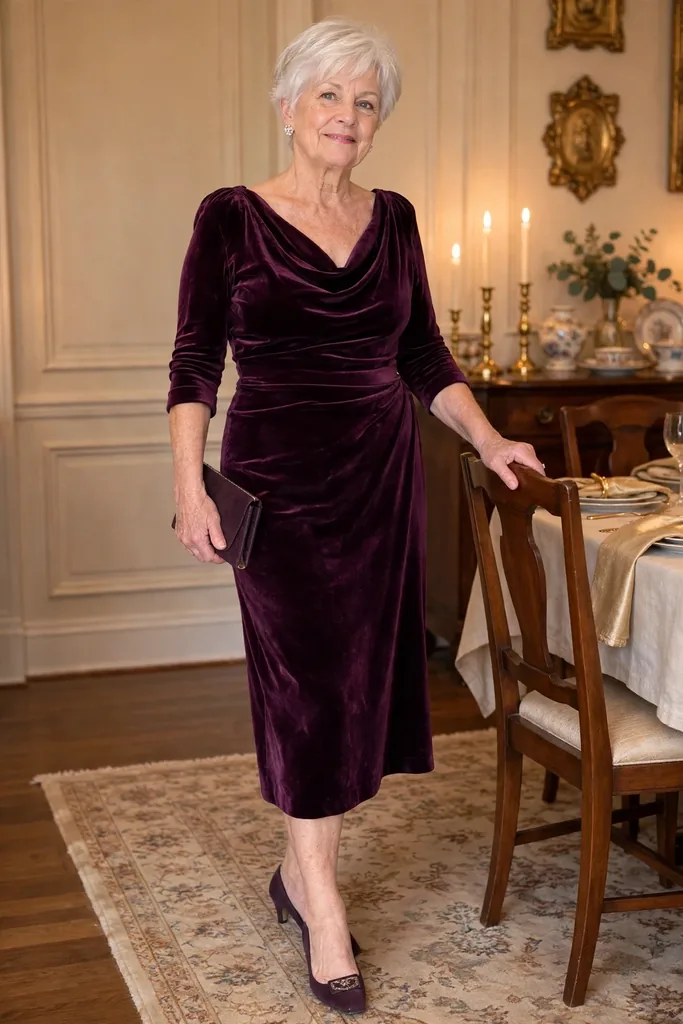 a-royal-plum-midi-with-a-softly-draped-cowl-neck