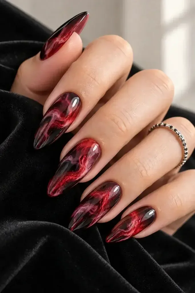 crimson-smoke-swirl-manicure