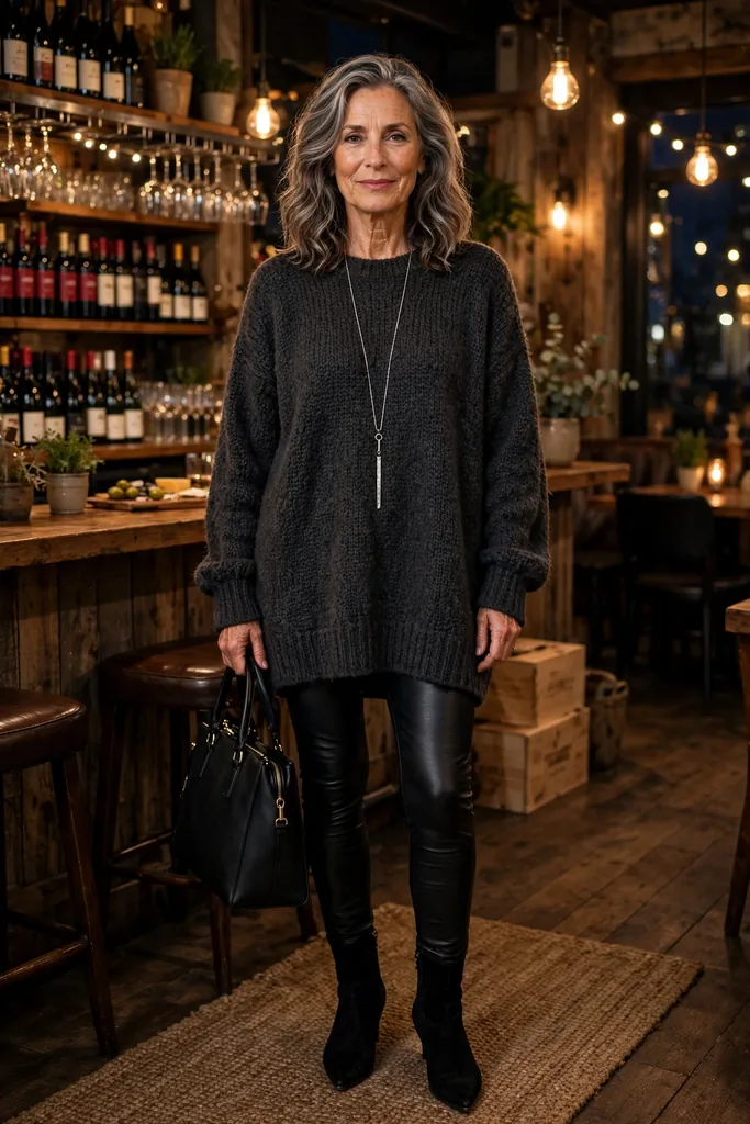 charcoal-knit-and-faux-leather