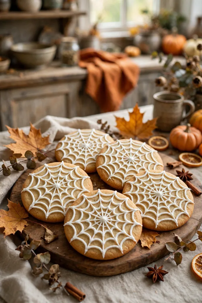 spiderweb royal icing cookies spiderweb-royal-icing-cookies-1